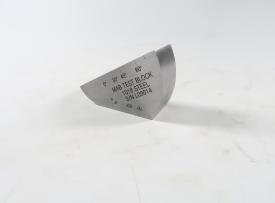 Miniature Angle Beam Ultrasonic Calibration Block