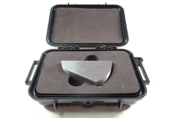 Miniature Angle Beam Ultrasonic Calibration Block