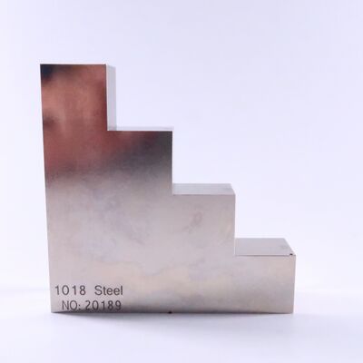 Nickel-plated 1018 Steel 4 Step Calibration Block with 1.0-2.0-3.0-4.0 Inch Thickness for Ultrasonic Testing