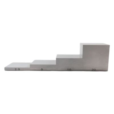 6063 Aluminum 4 Step Calibration Block with 2.5-5-10-20mm Thickness for Ultrasonic Testing