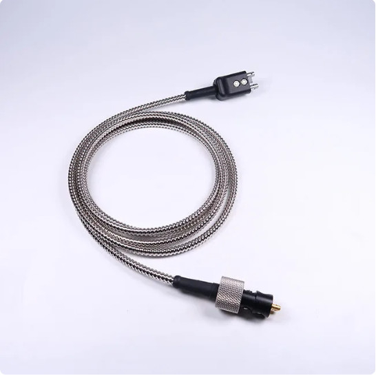 Dual Armored Cable GE C123 High Temperature Probe Cable For DA590 Ultrasonic Transducer/Probe