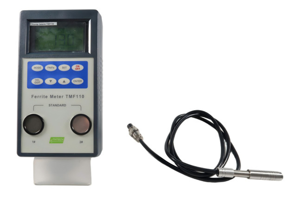 مقياس الفريت الرقمي Guage Fe٪ Fn الفولاذ المقاوم للصدأ مسبار شاشة LCD