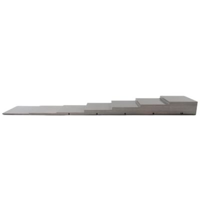 304 الفولاذ المقاوم للصدأ 7 خطوة كتلة المعايرة مع 1-1.5-2-4-6-8-10mm سمك للاختبار بالموجات فوق الصوتية