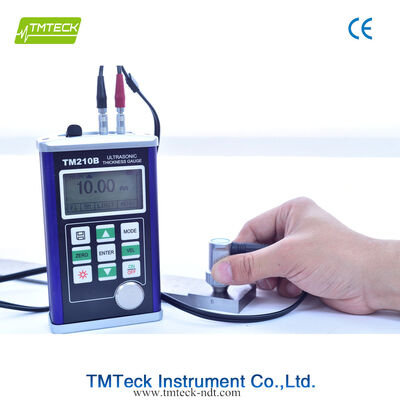 مقياس سمك الموجات فوق الصوتية TM210B مع 0.75mm ~ 300.0mm مقياس نطاق 128 × 64 LCD